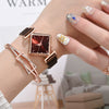 Women's Alloy Rhombus Quartz Watch Simple Personality Fashion With Printed Logo