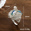 Women's Alloy Ring With White Swan And Zodiac Animal Pattern Retro Classic And Fashion Style Electroplated