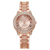 Women's Alloy Roman Pattern Round Dial Quartz Watch Set