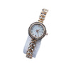 Women's Alloy Round Casual Quartz Bracelet Watch With Diamondencrusted And Spiral Crown