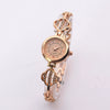 Women's Alloy Round Dial Leisure Fourleaf Clover Quartz Bracelet Watch