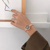 Women's Alloy Round Dial Retro Thin Chain Artistic Bracelet Watch Leisure Style