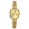 Women's Alloy Shell And Mesh Belt Square Retro Fashion Light Luxury Quartz Watch