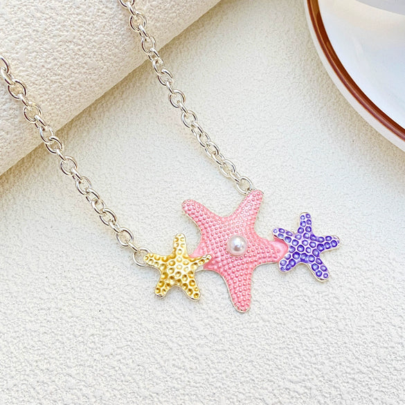 Women's Alloy Shell Long Necklace With Animal Zodiac Pattern And Electroplating Design