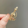 Women's Alloy Ship Anchor Brooch Electroplated Luxury Fashion Accessory