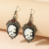 Women's Alloy Skull Tooth Hanging Earrings Retro Palace Style Electroplating