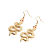Women’s Alloy Snake Ear Hook Earrings With Electroplated Animal Zodiac Design And Exaggerated Statement Style