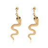 Women’s Alloy Snake Ear Hook Earrings With Electroplated Animal Zodiac Design And Exaggerated Statement Style