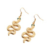Women’s Alloy Snake Ear Hook Earrings With Electroplated Animal Zodiac Design And Exaggerated Statement Style