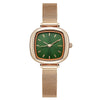 Women's Alloy Square Dial Fashion Simple Elegant Mesh Chain Niche Watch