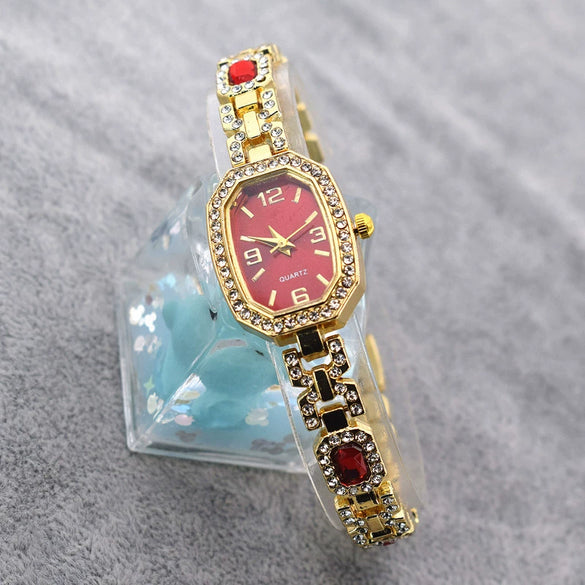 Women's Alloy Square Diamondset Leisure Watch