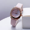 Women's Alloy Square Fashion Quartz Watch With Pu Strap And Diamondencrusted Design