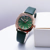 Women's Alloy Square Fashion Quartz Watch With Pu Strap And Diamondencrusted Design