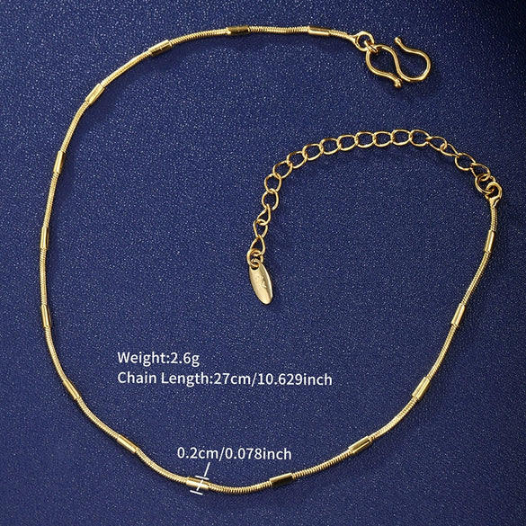 Women's Alloy Square Geometric Pendant Anklet