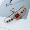 Women's Alloy Square Quartz Bracelet Watch Fashion Diamondencrusted