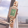 Women's Alloy Square Rhinestone Bracelet Quartz Watch Leisure Style