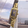Women's Alloy Square Rhinestone Bracelet Quartz Watch Leisure Style