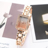 Women's Alloy Square Rhinestone Bracelet Quartz Watch Leisure Style