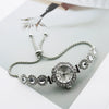 Women's Alloy Stainless Steel Luxury Elegant Fashion Quartz Watch With Chalcedony Bracelet And Pull Rope Free Adjustment