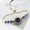 Women's Alloy Stainless Steel Luxury Elegant Fashion Quartz Watch With Chalcedony Bracelet And Pull Rope Free Adjustment