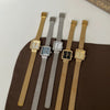 Women's Alloy Stainless Steel Square Dial Retro Luxury Watch
