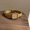 Women's Alloy Stainless Steel Square Dial Retro Luxury Watch