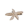 Women's Alloy Starfish Pearl Rhinestone Hairpin Electroplated Duckbill Clip Shark Clip Headwear