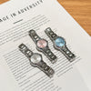 Women's Alloy Steel Belt Quartz Watch With Round Dial And Butterfly Double Snap Button Leisure Style