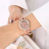 Women's Alloy Steel Quartz Watch With Starry Sky Pattern And Roman Digital Fashion Style