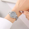 Women's Alloy Steel Quartz Watch With Starry Sky Pattern And Roman Digital Fashion Style