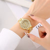 Women's Alloy Steel Quartz Watch With Starry Sky Pattern And Roman Digital Fashion Style