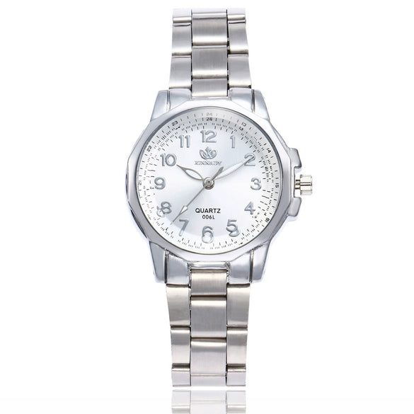 Women's Alloy Strap Casual Round Dial Quartz Watch