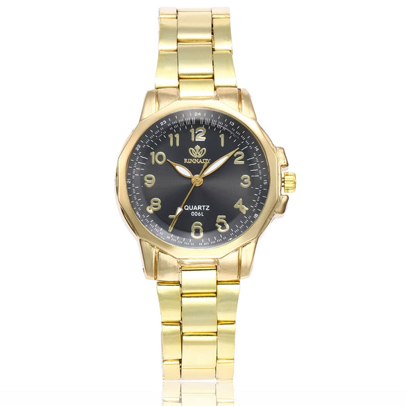 Women's Alloy Strap Casual Round Dial Quartz Watch