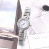 Women's Alloy Strap Round Dial Diamondencrusted Luxury Leisure Watch