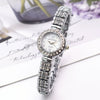 Women's Alloy Strap Round Dial Diamondencrusted Luxury Leisure Watch