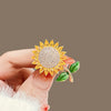Women's Alloy Sunflower Brooch With Electroplating Treatment Natural Style