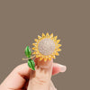 Women's Alloy Sunflower Brooch With Electroplating Treatment Natural Style