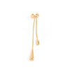 Women's Alloy Teardrop Chain Tassel Ear Cuff Earrings Long Geometric Nonpierced Design With Ecofriendly Electroplated Finish