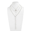 Women's Alloy Threedimensional Heart Pendant Necklace With Geometric Yshaped Tassel Chain Plated Sweet And Cool Layered Jewelry