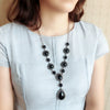 Women's Alloy Turquoise Drop Shape Electroplated Jewelry Pendant Necklace