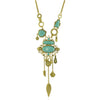 Women's Alloy Turquoise Drop Shape Electroplated Jewelry Pendant Necklace