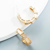 Women's Alloy Ushaped Earrings Simple Fashion Electroplated Jewelry For Wholesale