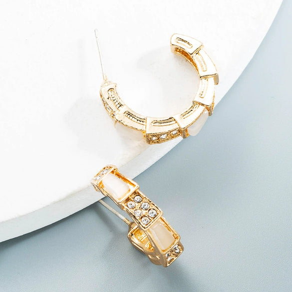 Women's Alloy Ushaped Earrings Simple Fashion Electroplated Jewelry For Wholesale