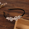 Women's Alloy Velvet Headband With Pearl Butterfly And Rhinestone Electroplated