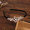 Women's Alloy Velvet Headband With Pearl Butterfly And Rhinestone Electroplated
