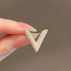 Women's Alloy Vshaped Rhinestone Electroplating Brooch With Geometric And Letter Patterns