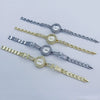 Women's Alloy Watch Round Dial Creative Letters Diamondencrusted Leisure Style