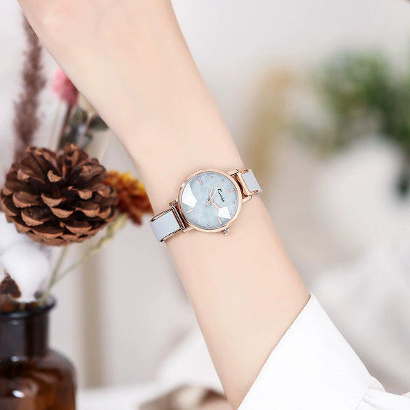 Women's Alloy Watch Round Dial Fashion Trendy Waterproof