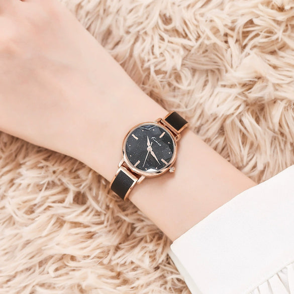 Women's Alloy Watch Round Dial Fashion Trendy Waterproof
