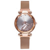 Women's Alloy Watch Set With Magnet Buckle And Round Dial Leisure Style